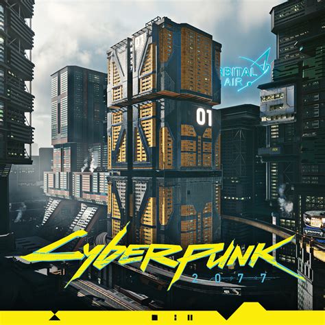 cyberpunk megabuildings.